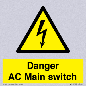 Danger AC Main switch 